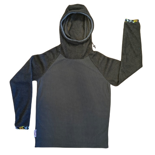 Alpha & Grid Combo Fleece Hoodie by Tumble On Outfitters - Image 3