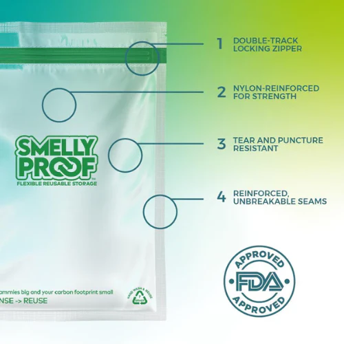 Clear Flat Reusable Bags by Smelly Proof - Image 6