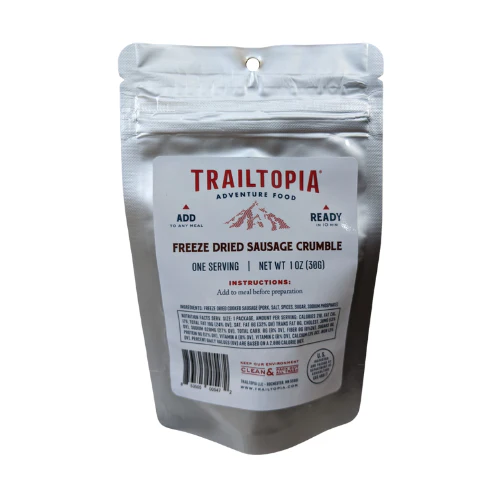 Freeze Dried Sausage Crumble Side Pack by Trailtopia