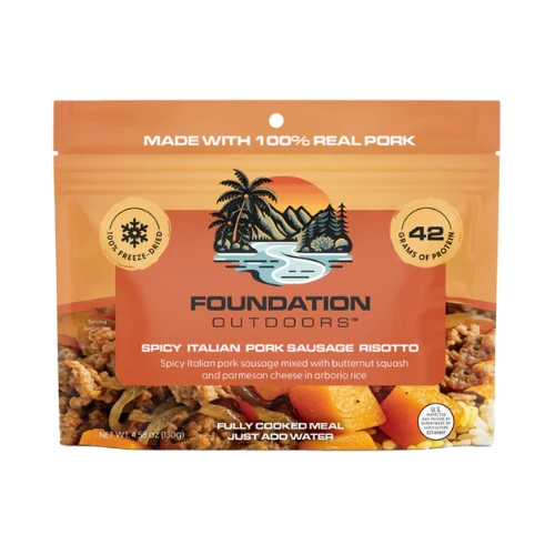 Spicy Italian Pork Sausage Risotto by Foundation Outdoors